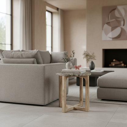 Tavolino Bizar Marmo- 50x50x50 cm Raw Materials