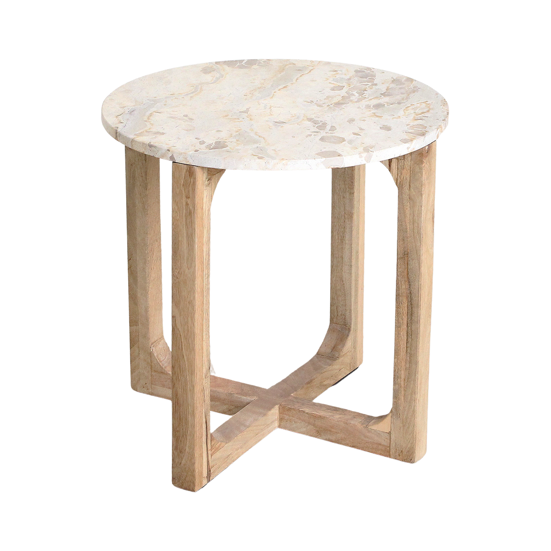 Tavolino in marmo Crema - 50x50x50 cm Raw Materials