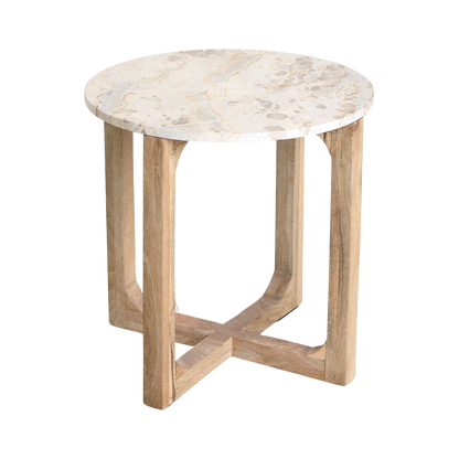 Tavolino in marmo Crema - 50x50x50 cm Raw Materials