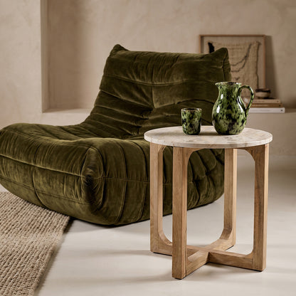 Tavolino in marmo Crema - 50x50x50 cm Raw Materials