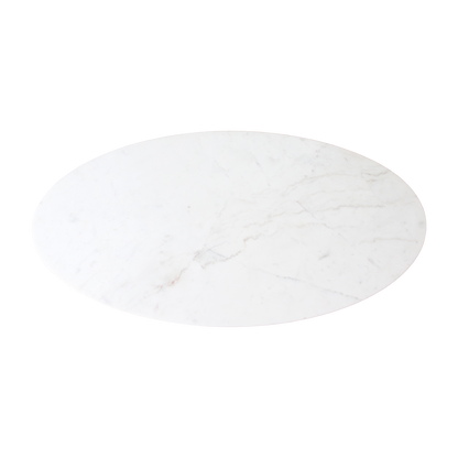 Tavolino da salotto Marmo Ovale Bianco Raw Materials