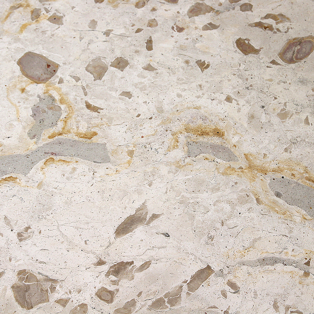 Tavolino da salotto ovale in marmo color crema Raw Materials