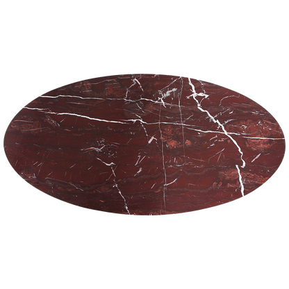 Tavolino da salotto ovale in marmo ‘Cherry’ Raw Materials