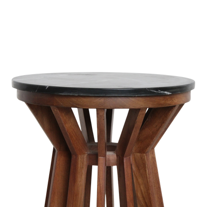 Tavolino Sabah Marmo Nero Ø40x50cm Raw Materials