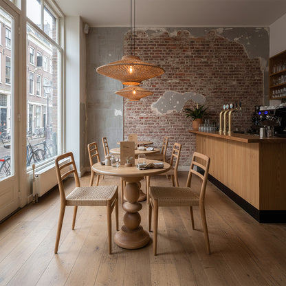 Tavolo da bistrot per esterni Tao in teak Ø69 cm Raw Materials