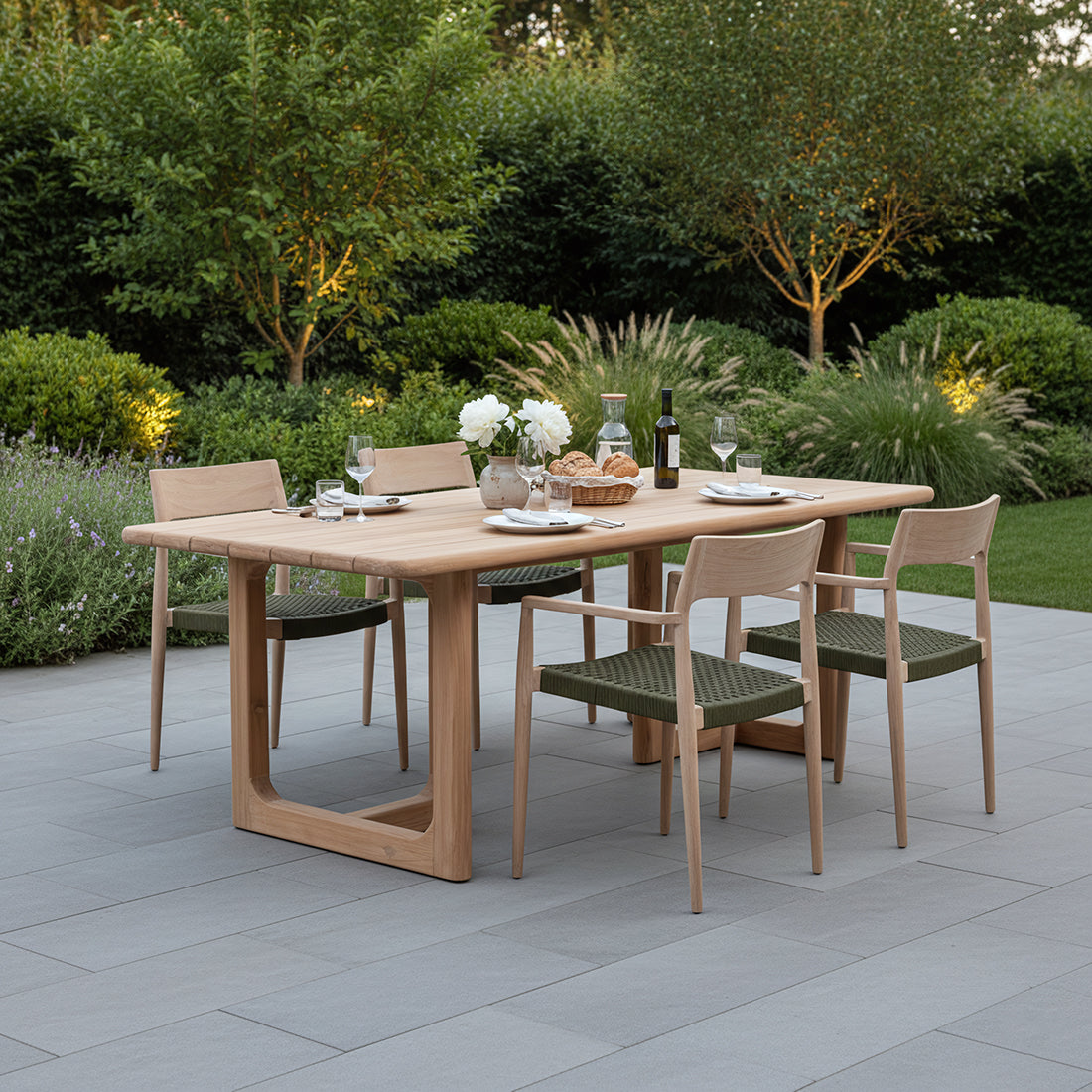 Tavolo da giardino in teak Primavera 240 cm Raw Materials