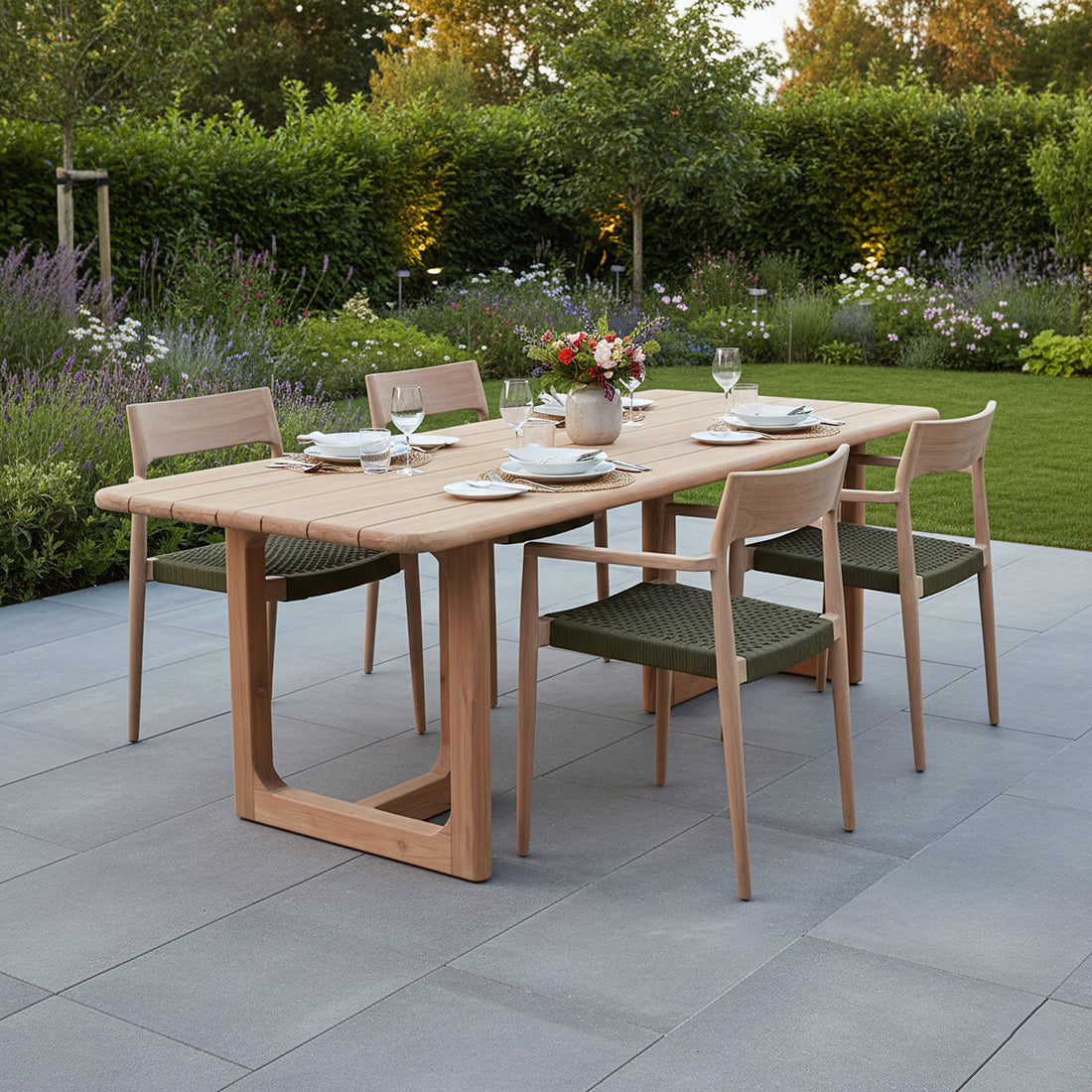 Tavolo da giardino in teak Primavera 240 cm Raw Materials