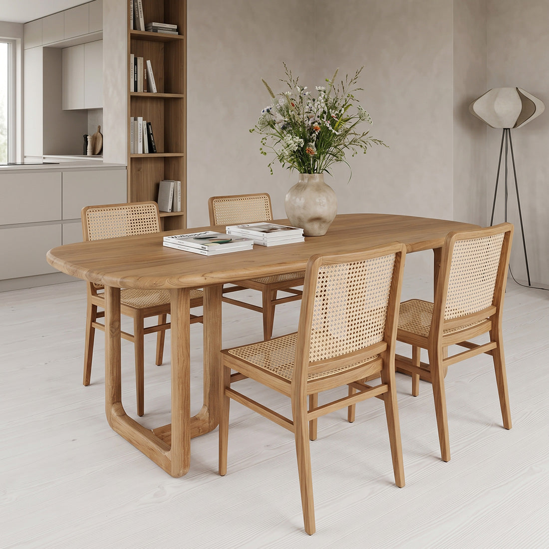 Tavolo da pranzo Invierno in teak riciclato 200 cm Raw Materials