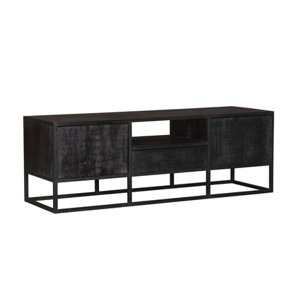 Mobile TV Denver Legno di Mango Nero 145cm Starfurn