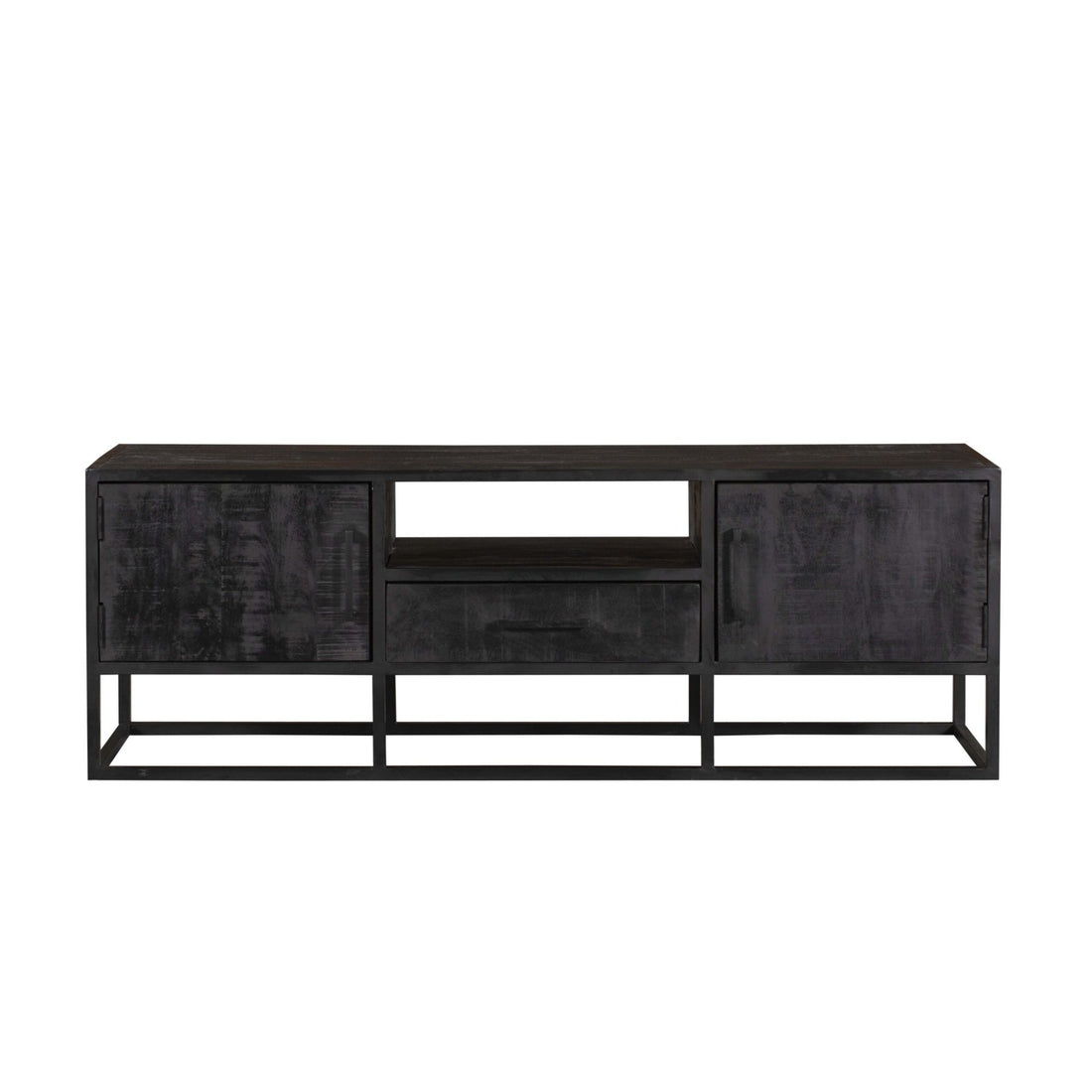 Mobile TV Denver Legno di Mango Nero 145cm Starfurn