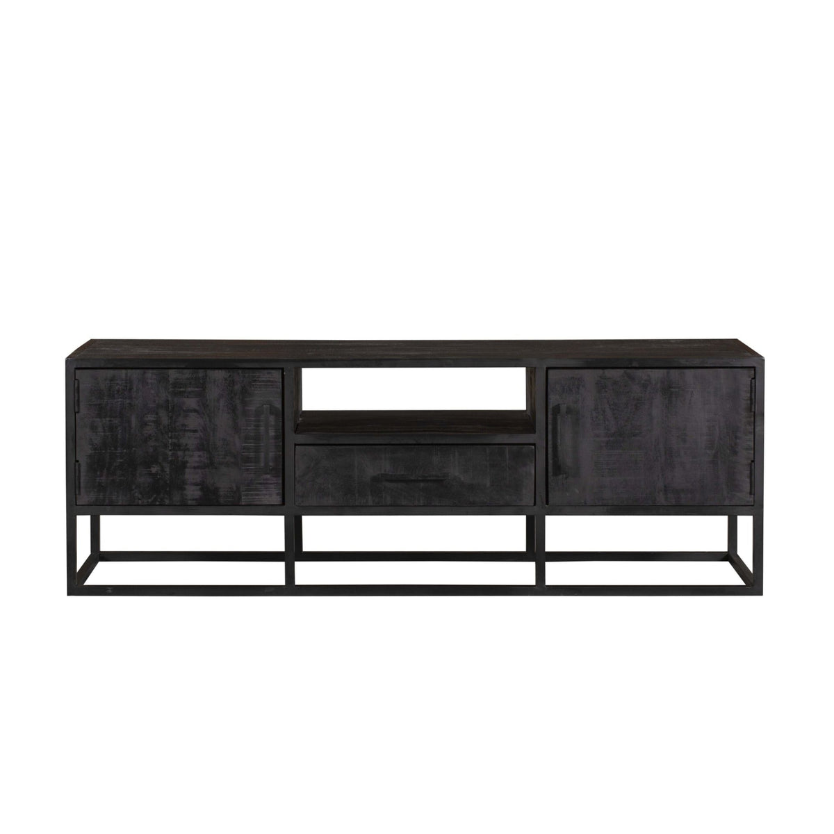 Mobile TV Denver Legno di Mango Nero 145cm Starfurn