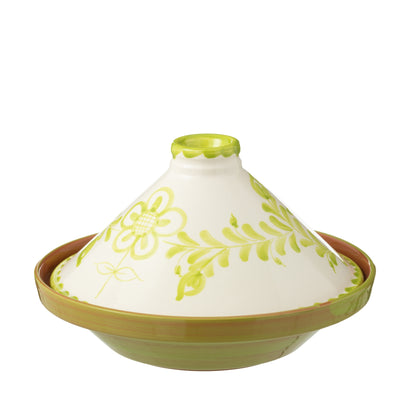 Tagine Motivo Granada Ceramica Verde/Bianca J-Line