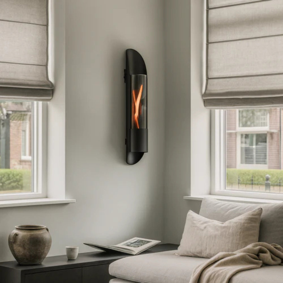 Caminetto da parete Cycloflame Wall Nero Tenderflame