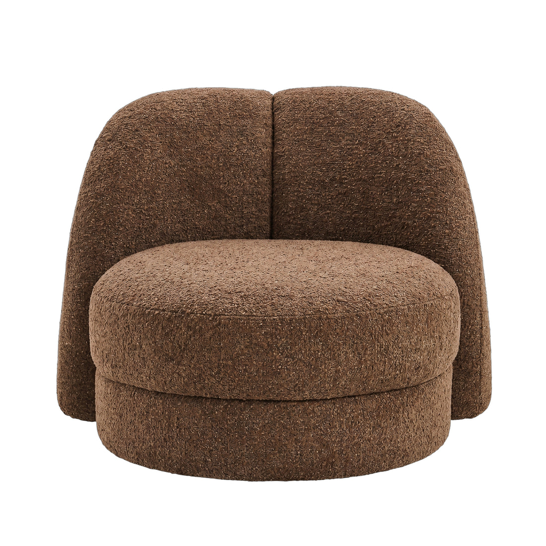 Arco Fauteuil Rond Aphrodite Bruin van PTMD, bruine ronde fauteuil met Aphrodite stof