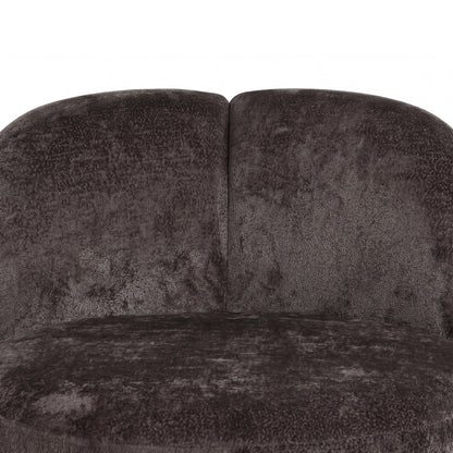 Arco Fauteuil Rond Aphrodite Donkerbruin van PTMD, extra aanzicht van de ronde fauteuil