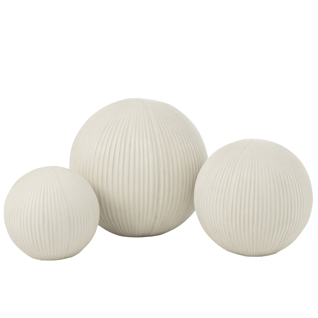 Palla decorativa in argilla bianca Large 39,5cmx37,5cmx39,5cm