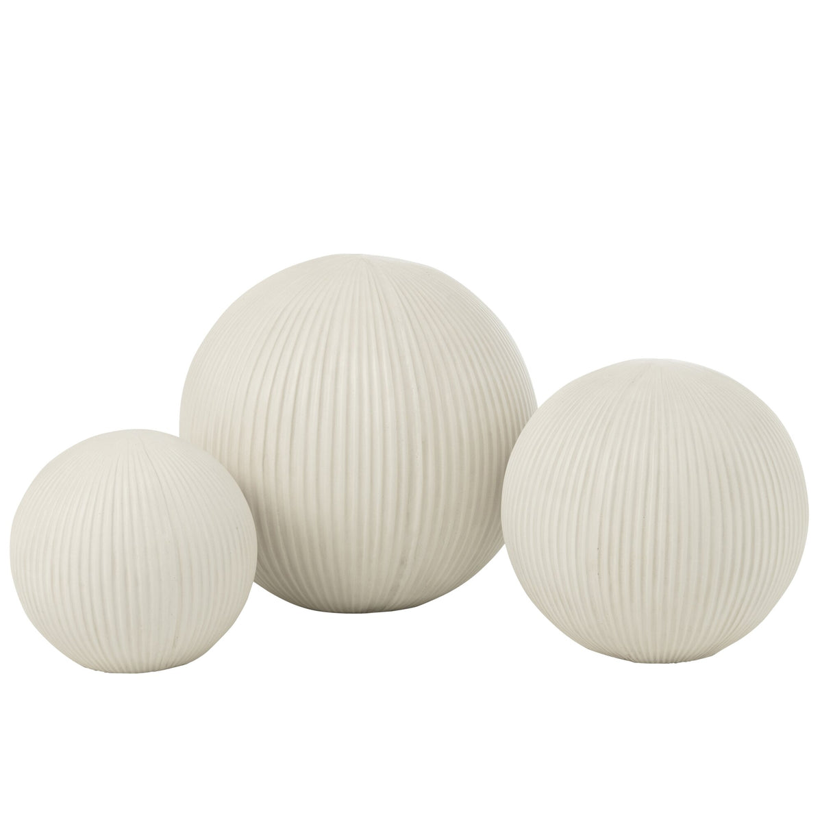 Palla decorativa in argilla bianca Large 39,5cmx37,5cmx39,5cm