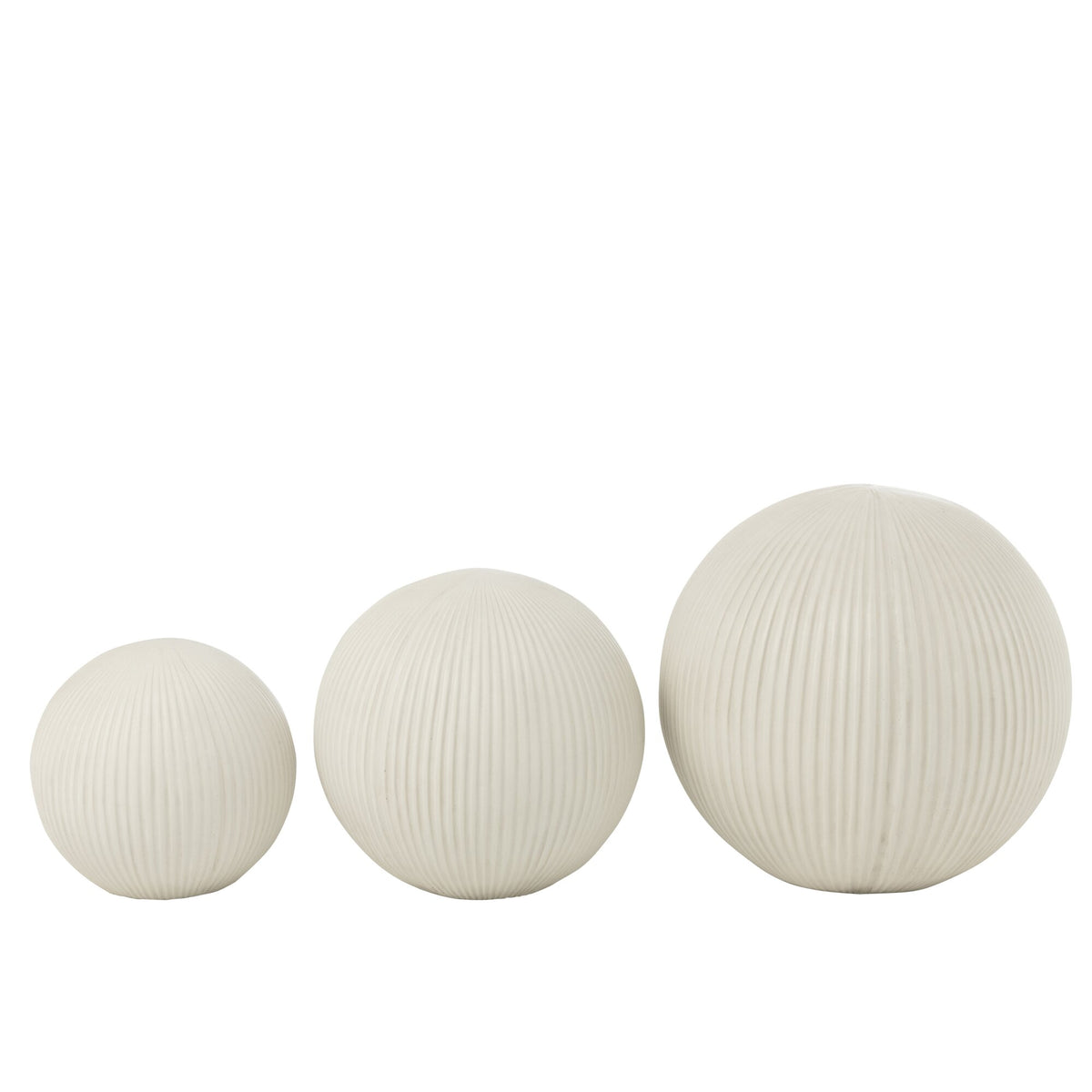 Palla decorativa in argilla bianca Large 39,5cmx37,5cmx39,5cm