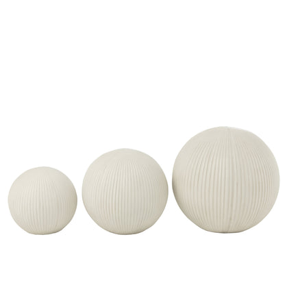 Palla decorativa in argilla bianca Large 39,5cmx37,5cmx39,5cm