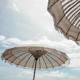 Bali Parasol - Macrame - Créme - 180cm - Parasol - Todo Bien - livinglovely.nl