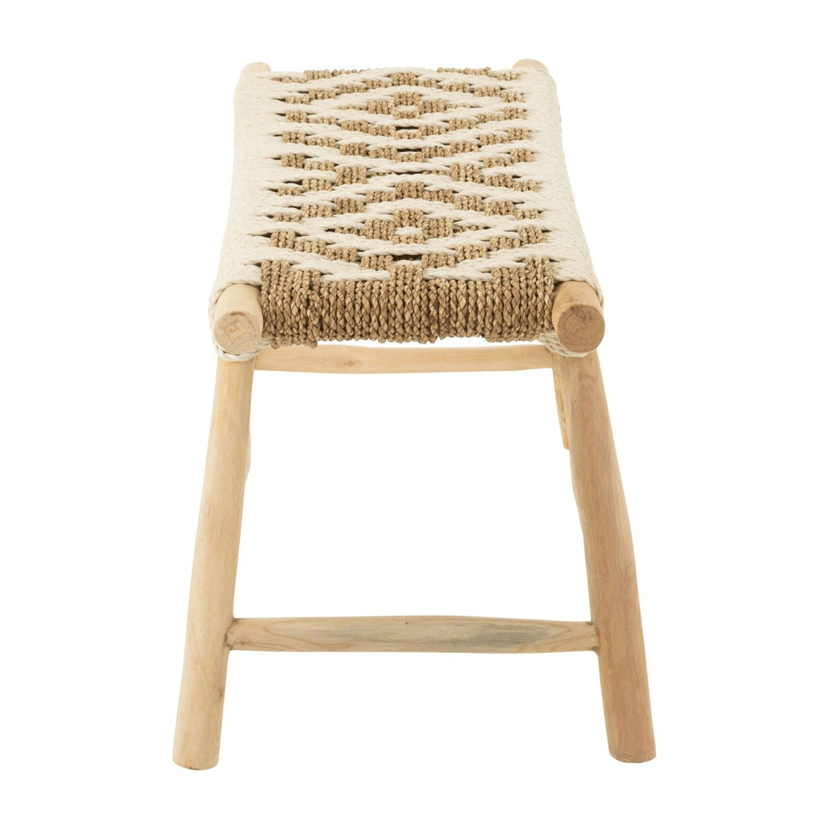 Divano Waverly Legno di Teak/Paglia di Mare Naturale/Bianco J-Line