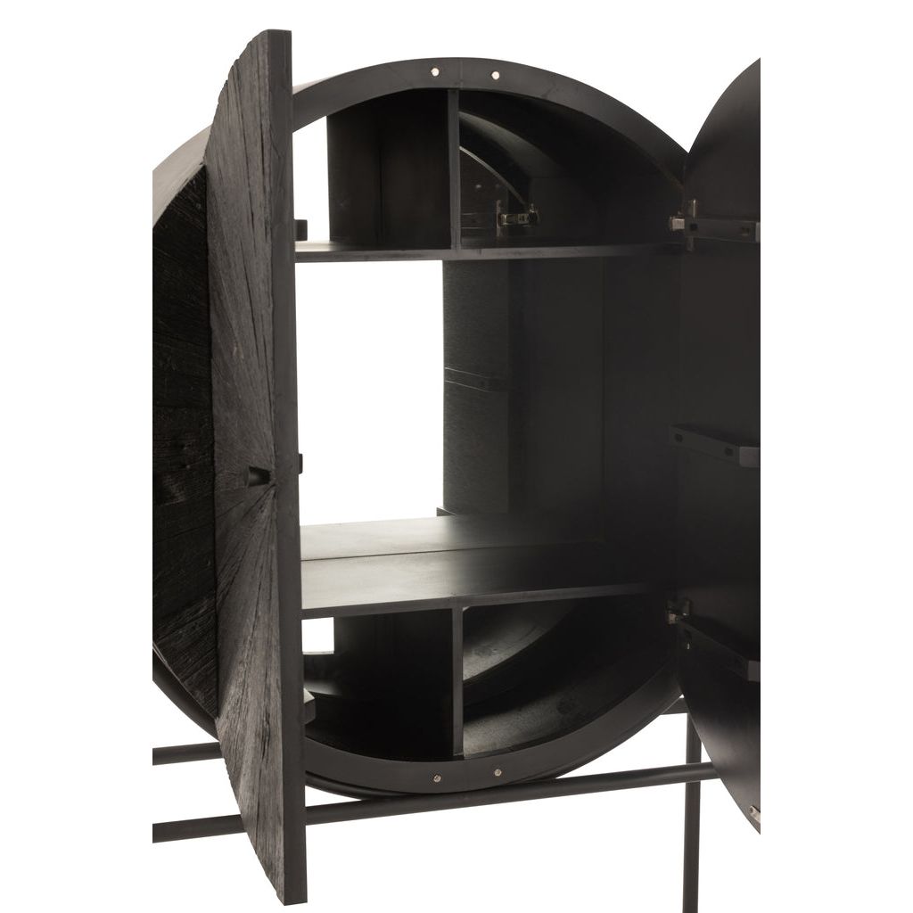 Mobile Shanil in legno riciclato nero J-Line