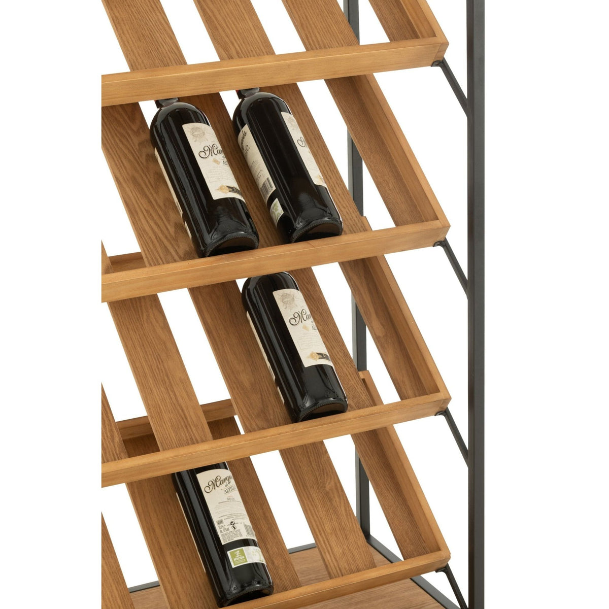 Mobile Bar Vini Impiallacciato Naturale/Nero Large J-Line