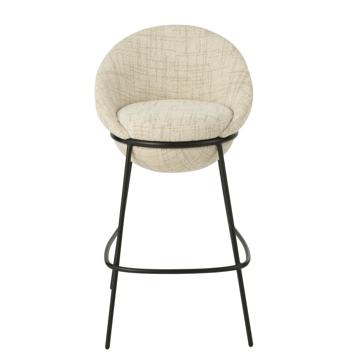 Sgabello da bar in ferro beige/nero - J-Line