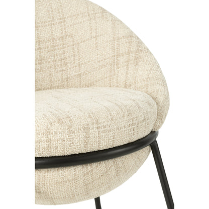 Sgabello da bar in ferro beige/nero - J-Line