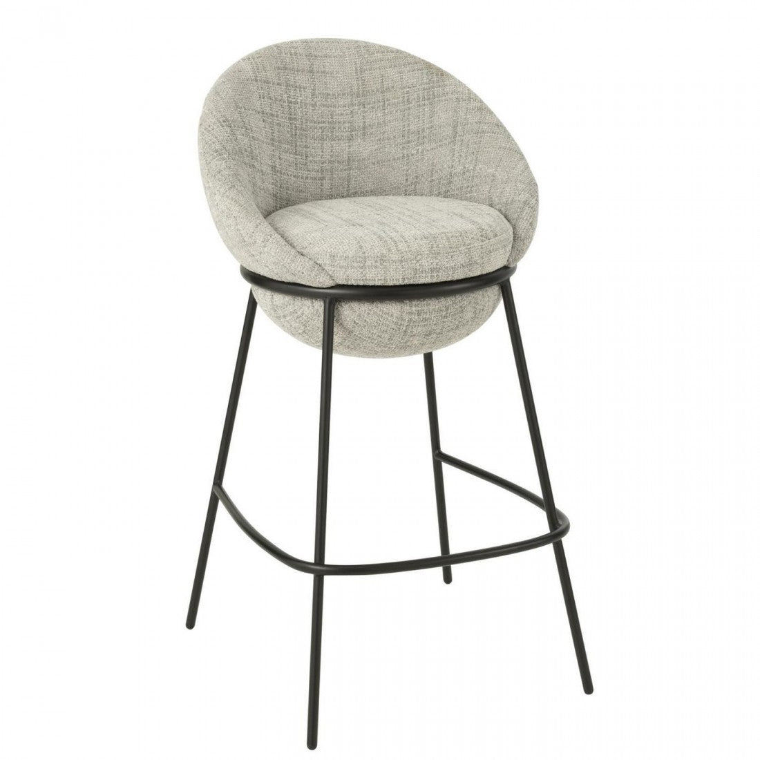 Sgabello da bar in ferro grigio/nero - J-Line