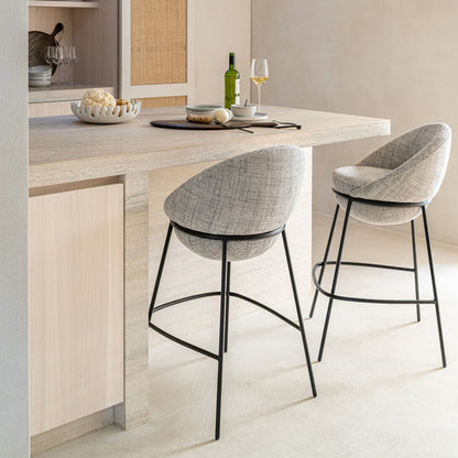 Sgabello da bar in ferro grigio/nero - J-Line