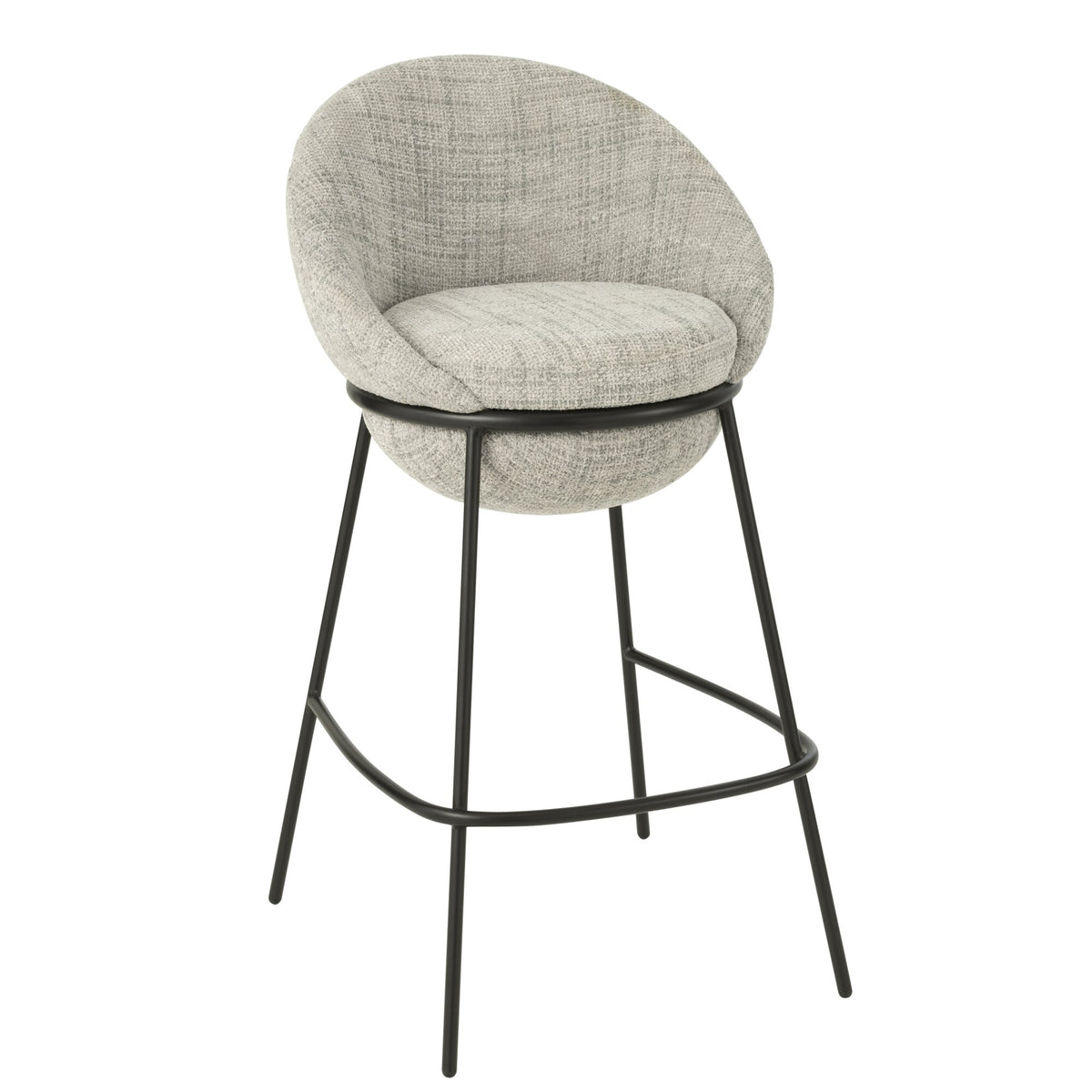 Sgabello da bar in ferro grigio/nero - J-Line