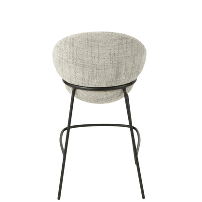 Sgabello da bar in ferro grigio/nero - J-Line