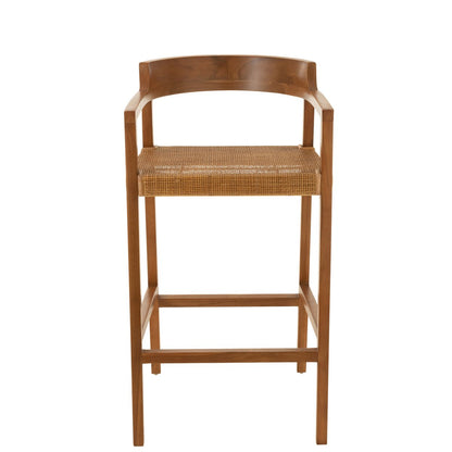 Sgabello da bar Emma in teak marrone J-Line