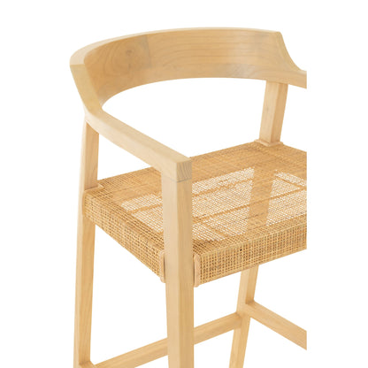 Sgabello da bar Emma Teak Naturale J-Line