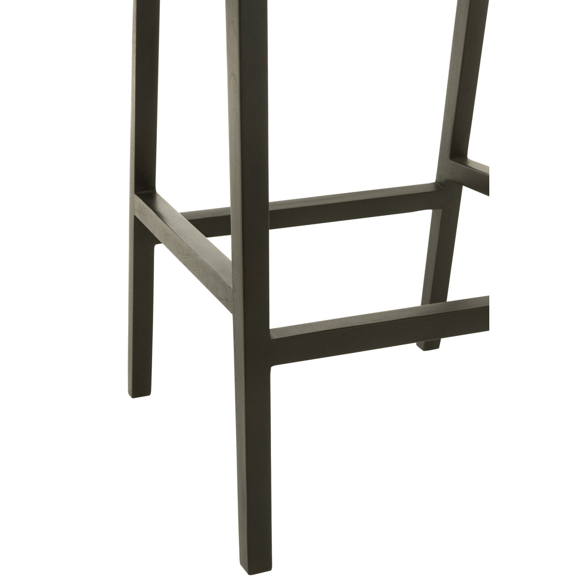 Sgabello da bar Emma Teak Nero Marrone J-Line