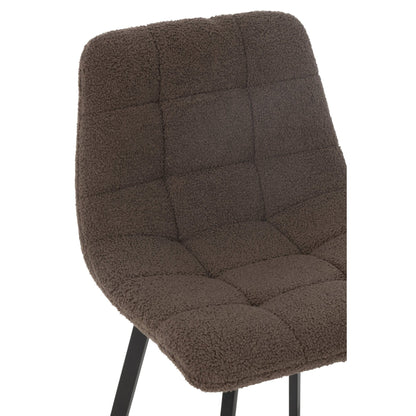 Sgabello da bar Kent Metallo/Poliestere Marrone J-Line