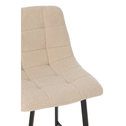 Sgabello da bar Kent Metallo/Poliestere Bianco J-Line