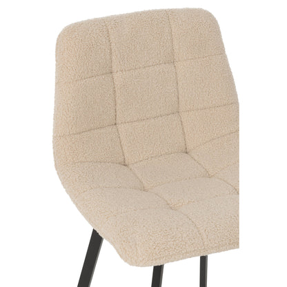 Sgabello da bar Kent Metallo/Poliestere Bianco J-Line
