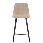 Barstoel Kent Metaal/Polyester Wit - Barkruk - J-Line - livinglovely.nl