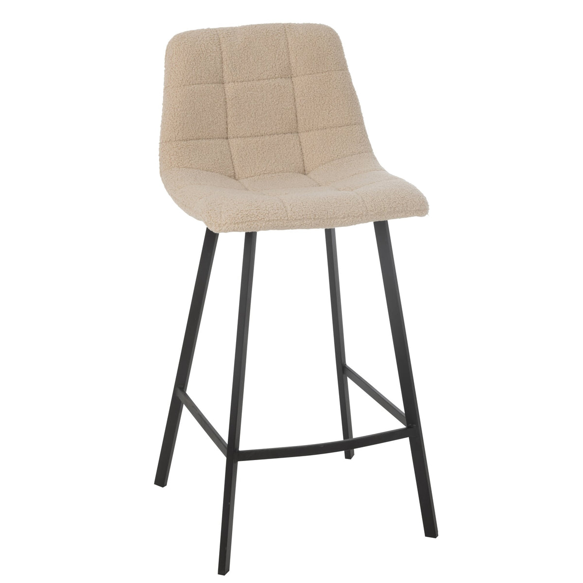 Sgabello da bar Kent Metallo/Poliestere Bianco J-Line
