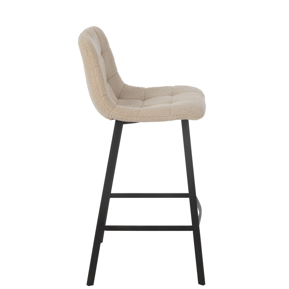Sgabello da bar Kent Metallo/Poliestere Bianco J-Line