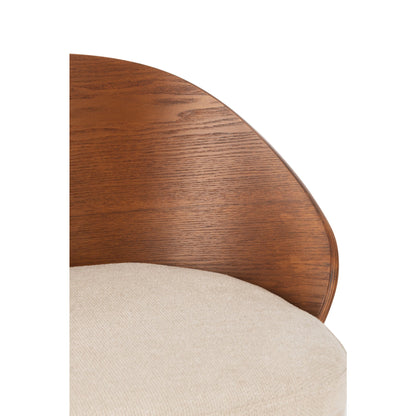 Sgabello da bar Lone Multistrato/Metallo Marrone/Beige J-Line