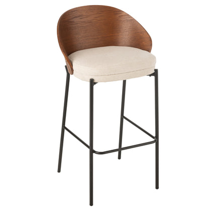 Sgabello da bar Lone Multistrato/Metallo Marrone/Beige J-Line