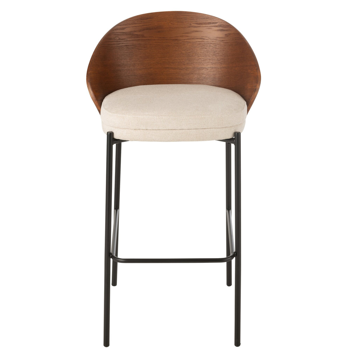 Sgabello da bar Lone Multistrato/Metallo Marrone/Beige J-Line