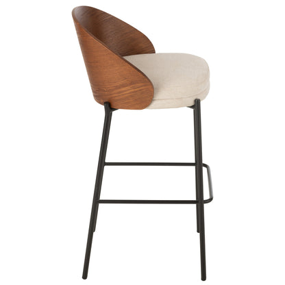Sgabello da bar Lone Multistrato/Metallo Marrone/Beige J-Line