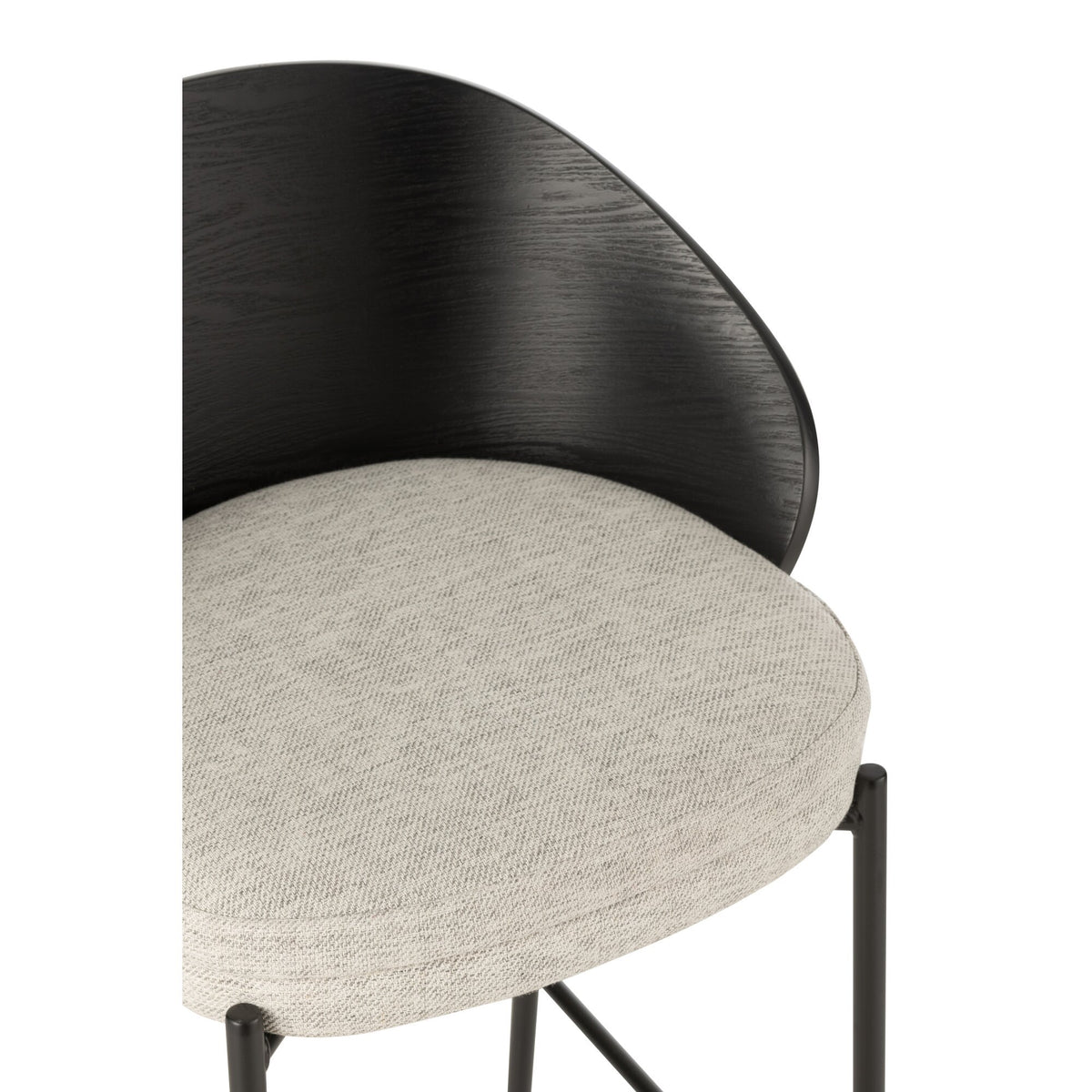 Sgabello da bar Lone Multistrato/Metallo Nero/Grigio J-Line