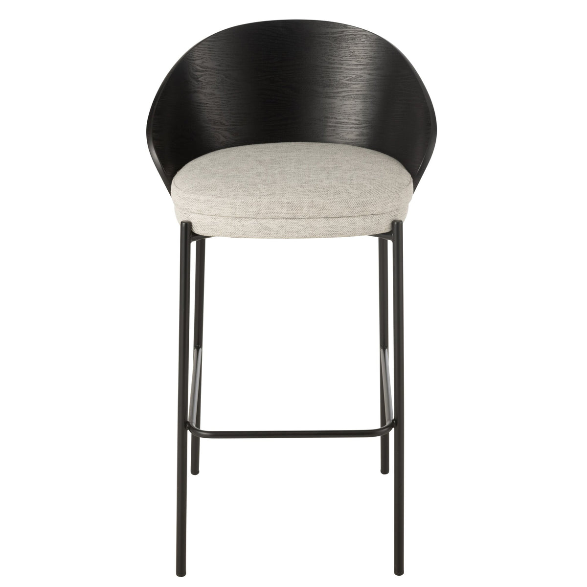 Sgabello da bar Lone Multistrato/Metallo Nero/Grigio J-Line