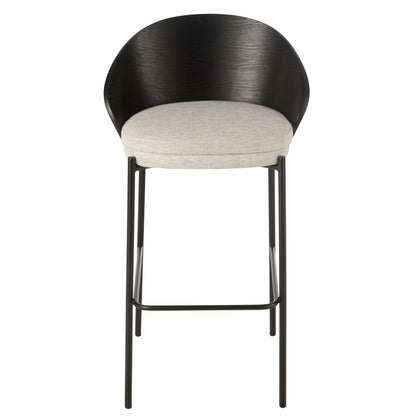 Sgabello da bar Lone Multistrato/Metallo Nero/Grigio J-Line