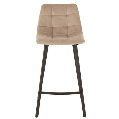 Sgabello da bar Olivier Tessuto/Metallo Beige